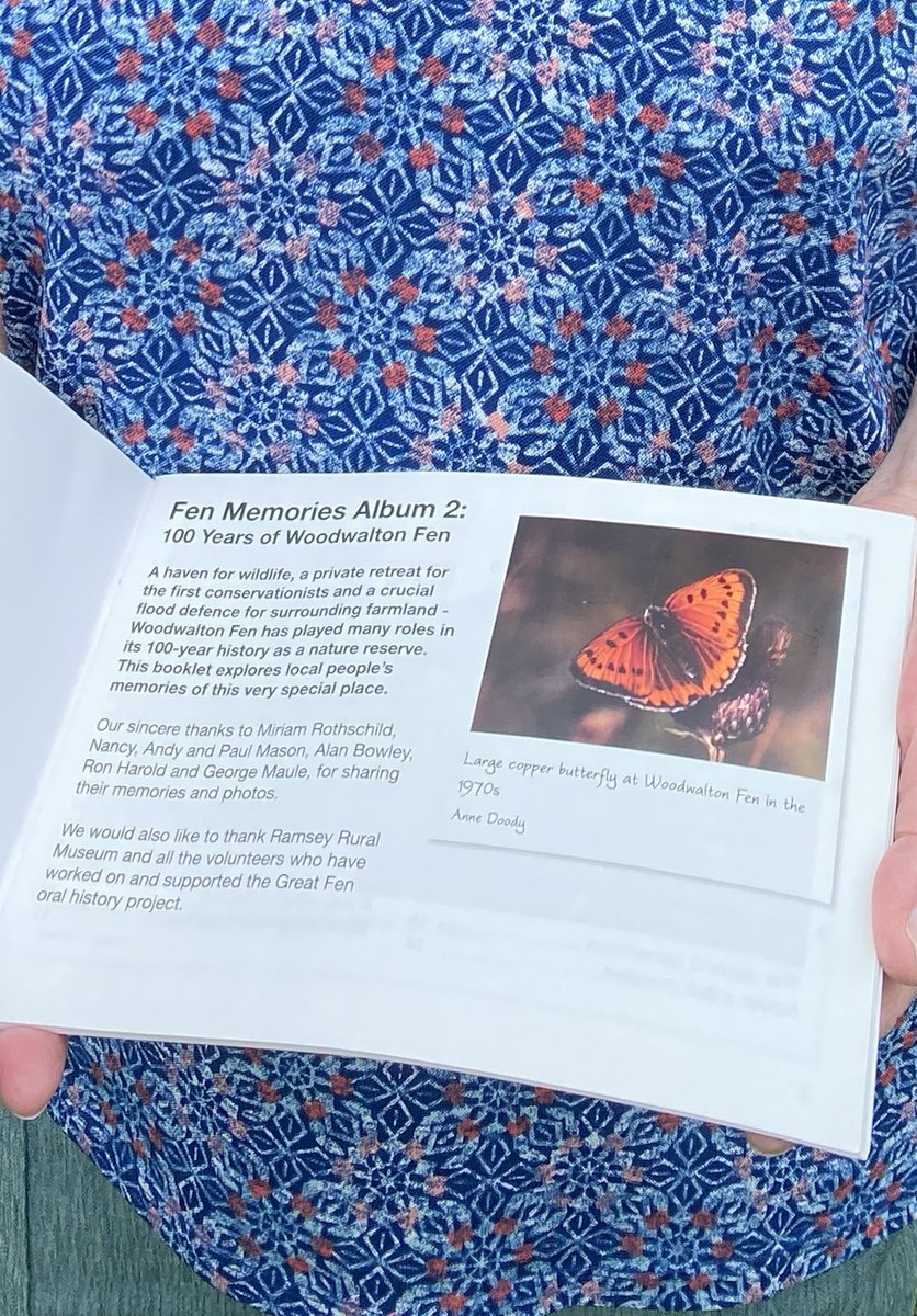 greatfen's tweet photo. Today we had the pleasure of meeting Anne Doody and Graham Clarke, both lifelong members of @wildlifebcn, long term volunteers and keen butterfly spotters. Anneโs photos appear around the Great Fen, including this #LargeCopper in the Woodwalton Fen Memories booklet! https://t.co/XP8M1KoEfB