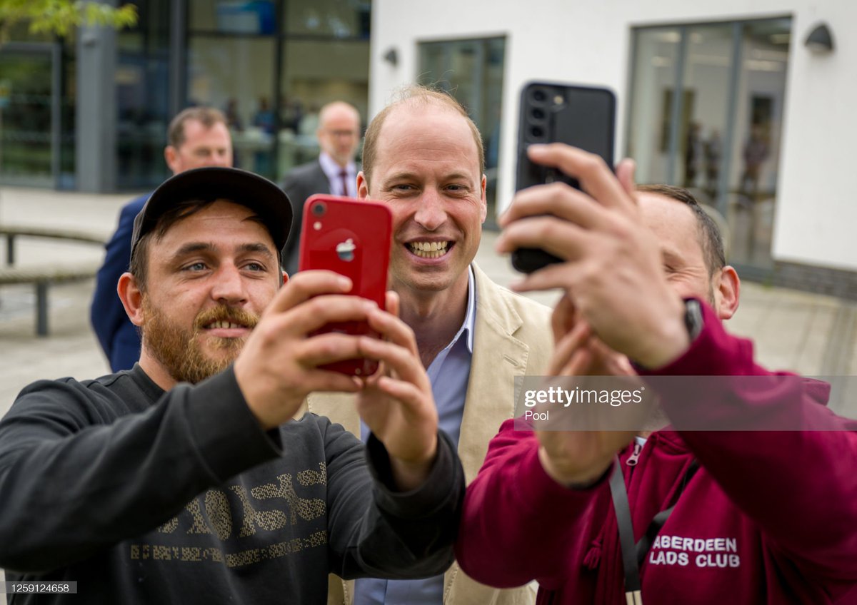 Prince William, The Prince of Wales poses for a selfie during a visit to Tillydrone Community Campus. 

#ThankGodWilliamWasBornFirst #Homewards