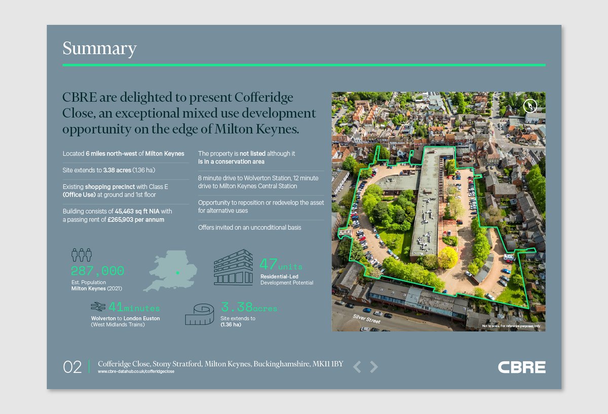 DesignArmstrong's tweet image. Latest project to launch - Cofferidge Close, Stony Stratford with  @CBRE_UK. An exceptional mixed-use development opportunity on the outskirts of Milton Keynes. 

#LifeInDesign #propertymarketing #property #design #development #project  #stonystratford #miltonkeynes