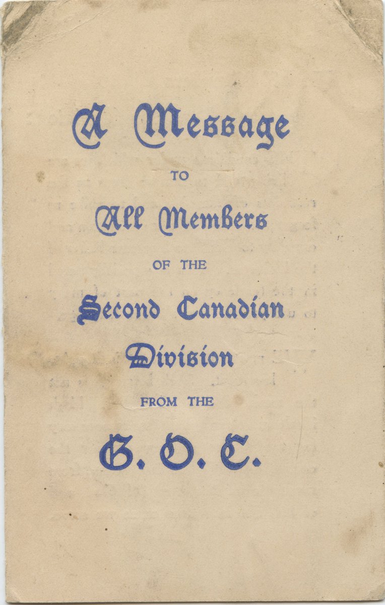 CanMilPostcards's tweet photo. June, 1918: the Major-General is not happy with the language used by #Canadians in the Second Division.  #WWI @2divca_2candiv https://t.co/nownG5hr22