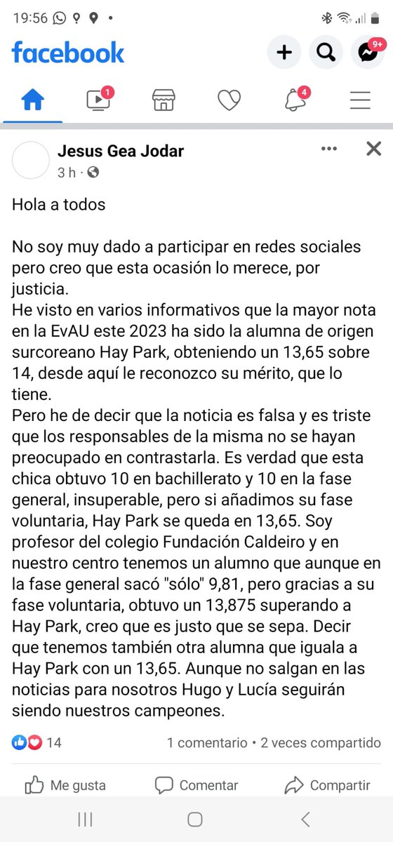 ColegioCaldeiro's tweet photo. Estamos felices de vuestro 13,875 y 13,65, Hugo y Lucía. Felices de haberos ayudaros a crecer y alcanzar vuestro sueño. Felicidades, chicos.
#EvAU23 ¡felicidades, familias! https://t.co/hogAcrk40p