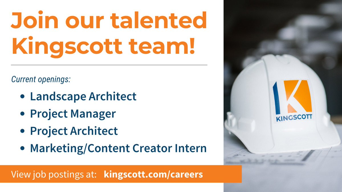 Kingscott_AE's tweet photo. We are seeking game changers! #Kingscott is an Architecture, Engineering and Design firm with four office locations across the state of Michigan. We enjoy remote working environments, competitive salary and unlimited PTO.

Learn more at: https://t.co/QtrW337eQj https://t.co/u6nTvaySJS