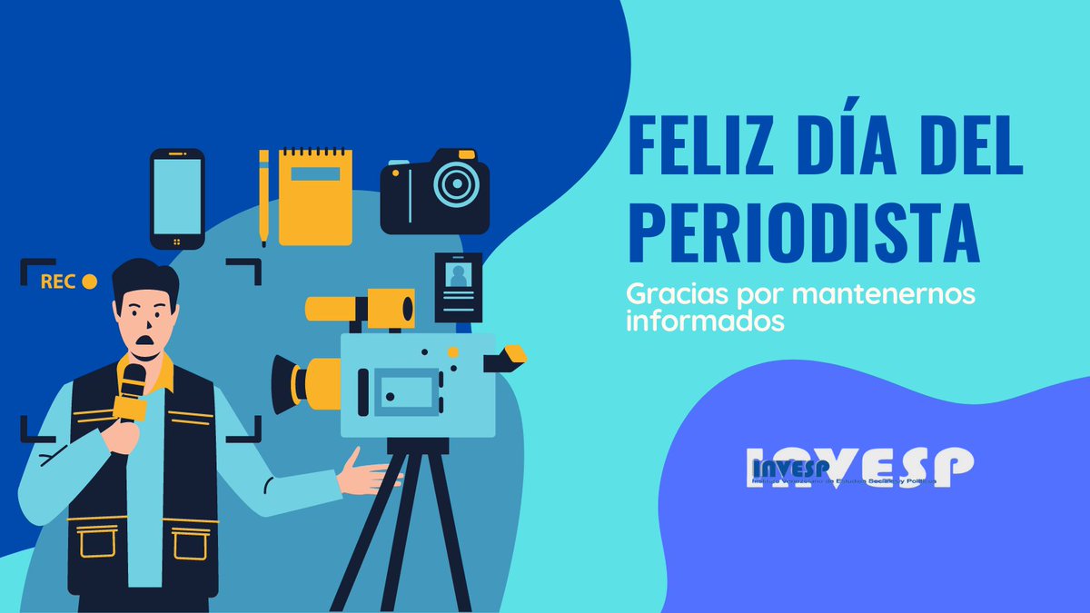 invesp_org's tweet photo. #DíadelPeriodista En este Día del Periodista, agradecemos a todos los periodistas por su dedicación y compromiso con la verdad. Su trabajo es fundamental para mantenernos informados y para proteger nuestra democracia. ¡Feliz Día del Periodista!” https://t.co/lmrPA8dcGe