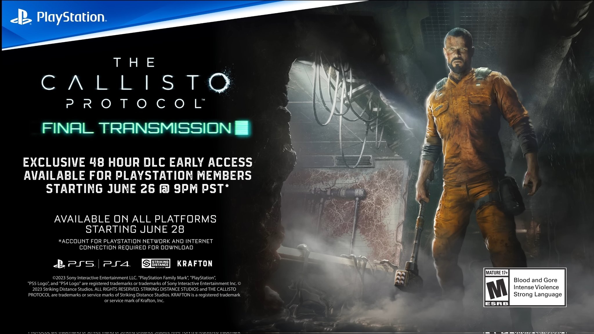 The Callisto Protocol: Final Transmission DLC Release Date Set