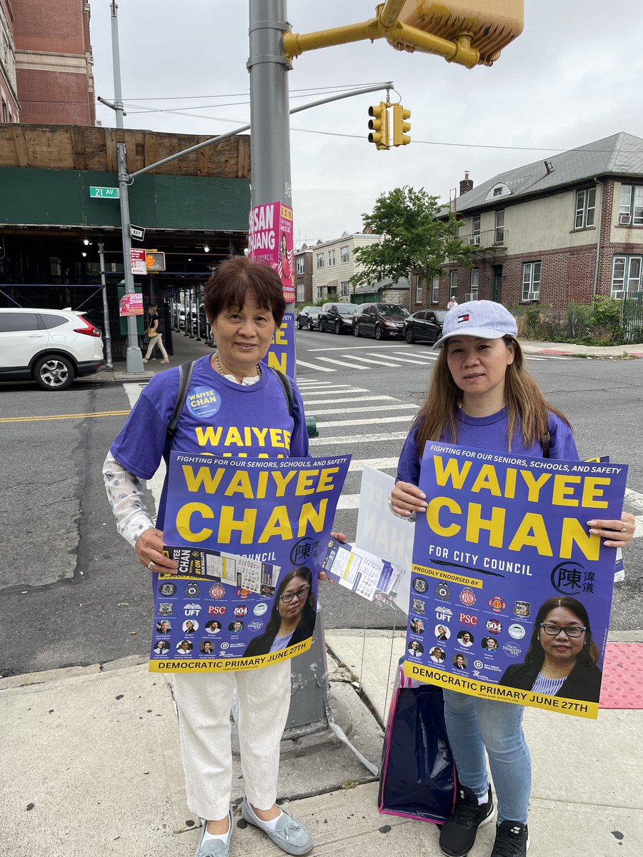 wyc4nyc's tweet photo. Blown away by how many supporters have turned up to help at the poll sites. 

The weather is supposed to get bad this afternoon! If you haven’t voted already be sure to get out there! https://t.co/tfH6UvthY7
