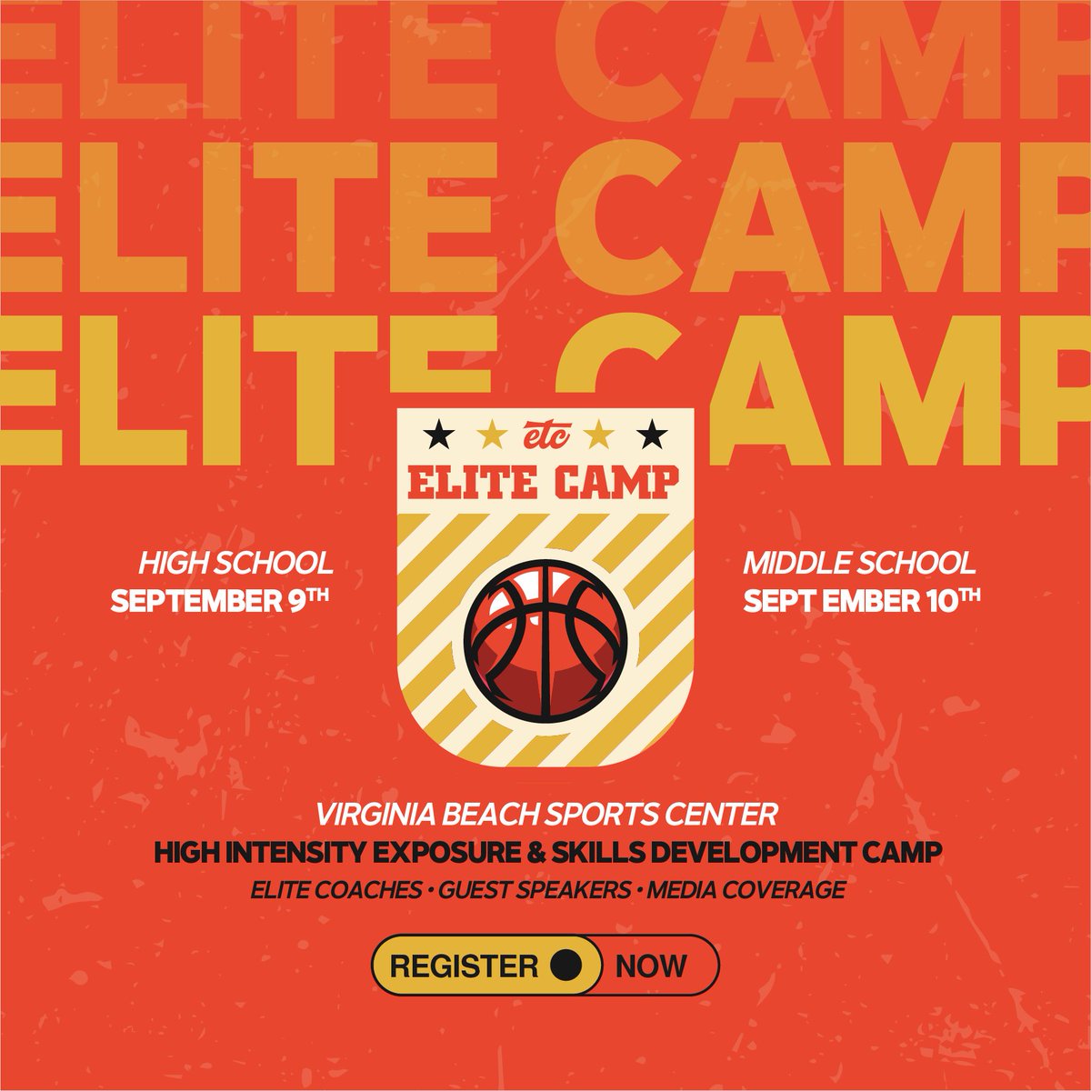 We are excited to announce the first ETC Elite Cam. This camp will be a one-day high intensity camp skill develop and exposure showcase. We will have skill development sessions, education on the recruiting process, and organized games.   

Link: basketball.exposureevents.com/206528/etc-eli…
