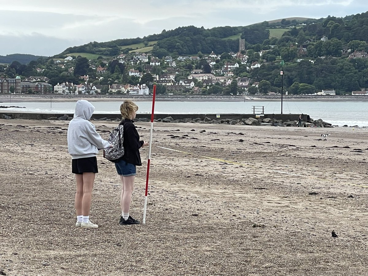 Day 2 of our yr 12 A Level Geography residential in Somerset. A morning investigating sea defences in Minehead. <a href="/WyedeanSchool/">Wyedean School & Sixth form centre</a> #bipolaranalysis #beachprofiles #sedimentanalysis #nationalfieldworkweek