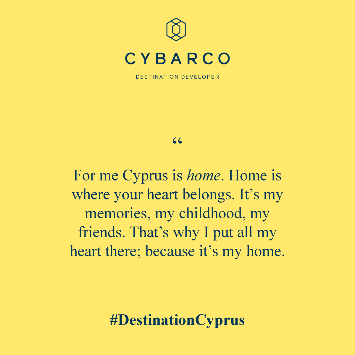 cybarco's tweet photo. Have you made #Cyprus your #home? We love this quote by Stylianos Lambrou, our latest guest on #DestinationCyprus. Watch Episode 6 of our #podcast here: https://t.co/sXAint4CTZ or listen on Spotify, Apple or Google. Links on https://t.co/fMQumWM6Wa. ๐ท https://t.co/El6F56XROn