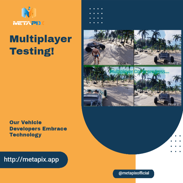 MetapixApp's tweet photo. Our team is getting ready to launch multiplayer tests for our vehicles and we couldn't be more excited! Stay tuned for more updates and get ready to join the metaverse!
#Metaverse #MetaverseNFT #Metaverseproject #NFT #NFTCommunity #UnrealEngine5 #openworld #gamer #followus https://t.co/Y7mUYB7nII