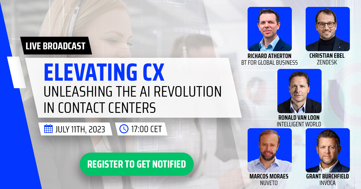 Elevating #CX: Unleashing the #AI Revolution in Contact Centers ft. 4 experts from @bt_global @Zendesk @nuvetobr @Invoca & host @Ronald_vanLoon

Register now: bit.ly/3pif8i6

#Five9Partner @Five9 #UserExperience #Networking #Innovation #Tech

Cc: @KirkDBorne @andi_staub