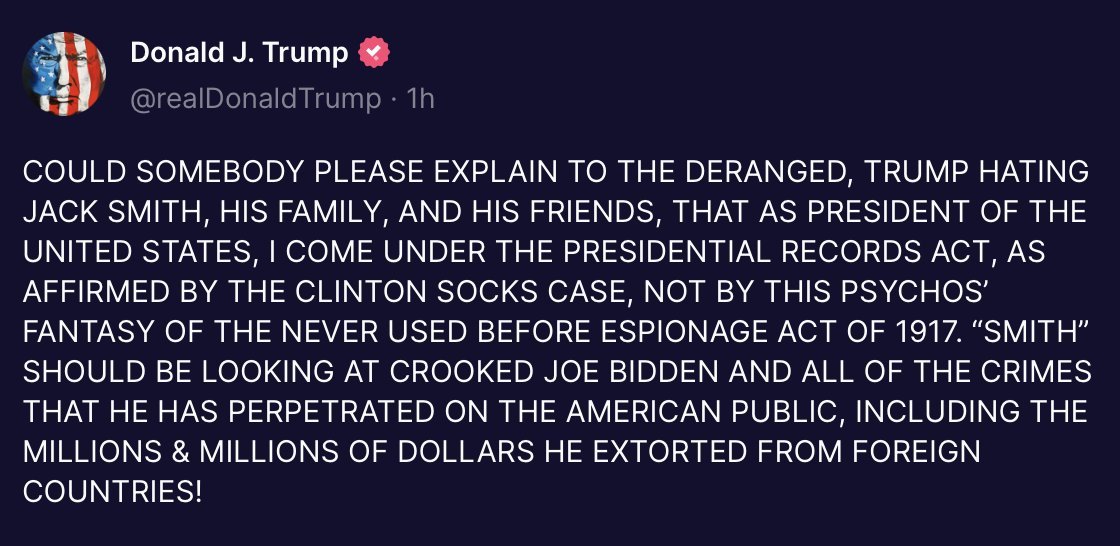 Isn't the Espionage Act exactly what you had Jeff Sessions charge #RealityWinner with? You knew about it then. You blurted about her being harshly charged. Now you're upset because you did something worse? 

Hypocrite!

#PardonRealityWinner 

@bjwinnerdavis @WendyMeer11