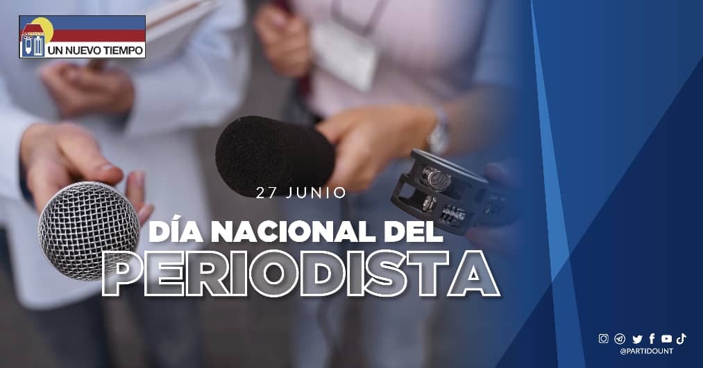 #27Junio Siempre mi reconocimiento para los periodistas que con esfuerzo y valentía mantienen viva la lucha por la libertad y la democracia. Con su empeño y coraje buscan ventanas para dar a conocer lo que otros quieren ocultar. Con su voz elevan miles de voces. ¡Feliz Día!
