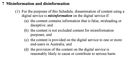 (6/9) The Australian Govt believes men can be women. There is no way in hell they will regard our public thoughts, stemming from a Biblical worldview, as anything other than misinformation.

The Australian Mis-Dis-Information Bill MUST have an exclusion for religious content.