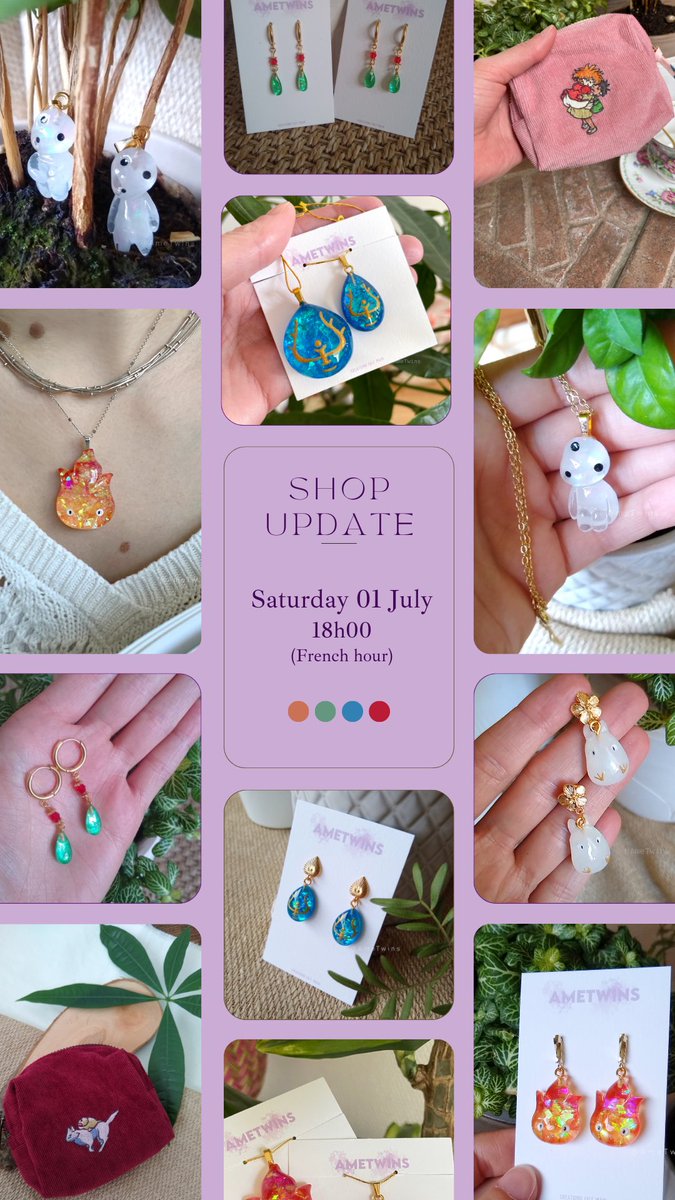 La prochaine ouverture de la boutique sera samedi à 18h! 🌟🌟 Il y aura une quantité très limitée de commandes car nous préparons des conventions 🤗