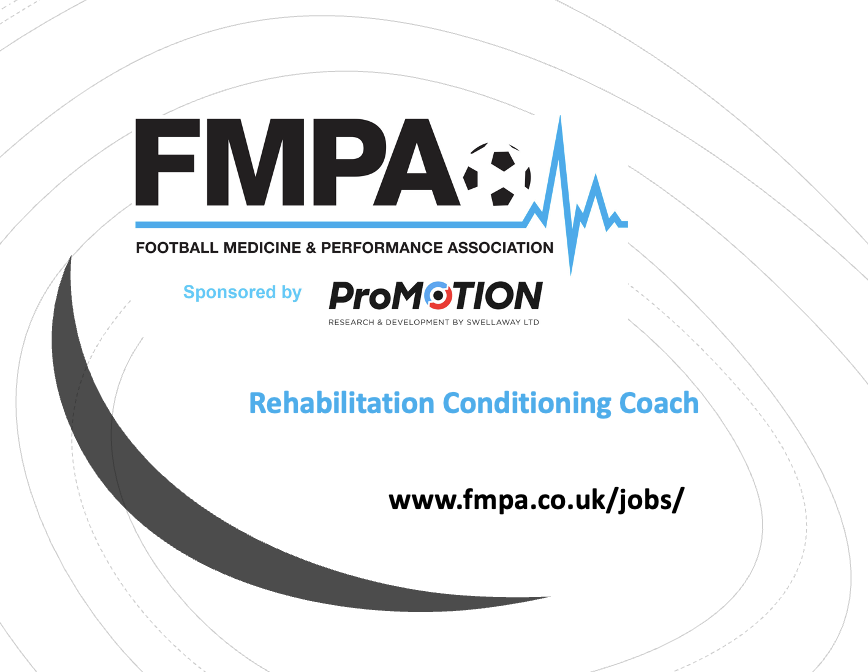 FMPA_Official's tweet photo. FMPA RECRUITMENT:  New job added 

#rehabilitationcoach #conditioningcoach #premierleague #workinfootball #sportsrehab #footballrehab #firstteam #rtppathways

➡️ https://t.co/j6TPABAB4r https://t.co/SVs8EZ4EGG