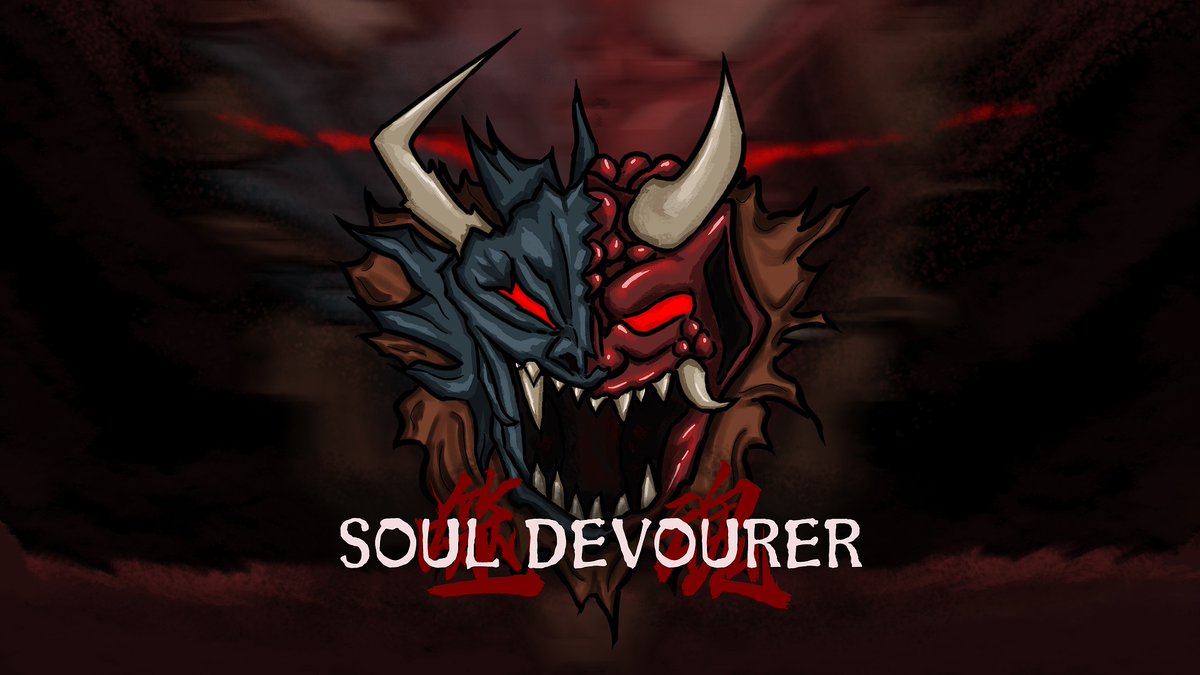 New cover art :) Soul Devourer demo link: studiowaterbear.itch.io/souldevourer #indiegame #gamedev #indiedev #indiegames #indiegaming #platformer #metroidvania #madewithunity #souldevourer #digitalart #illustration #Art