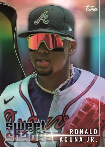 Topps's tweet photo. The best insert to celebrate #NationalSunglassesDay with! Who collected any Sweet Shades from 2022 #ToppsSeriesTwo? 😎 https://t.co/9GRJzrQvBz