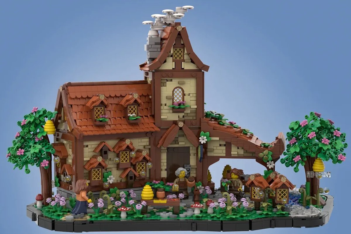 Today's Staff Pick is this beautiful Medieval Bee Farm by  J.K.Brick! 🐝 

With amazing detail and lovely wildlife for the bees to make the most of, what's not to love?

Be part of the 'buzz' around this project, here 👇 

ideas.lego.com/projects/f8169… #LEGOIdeas