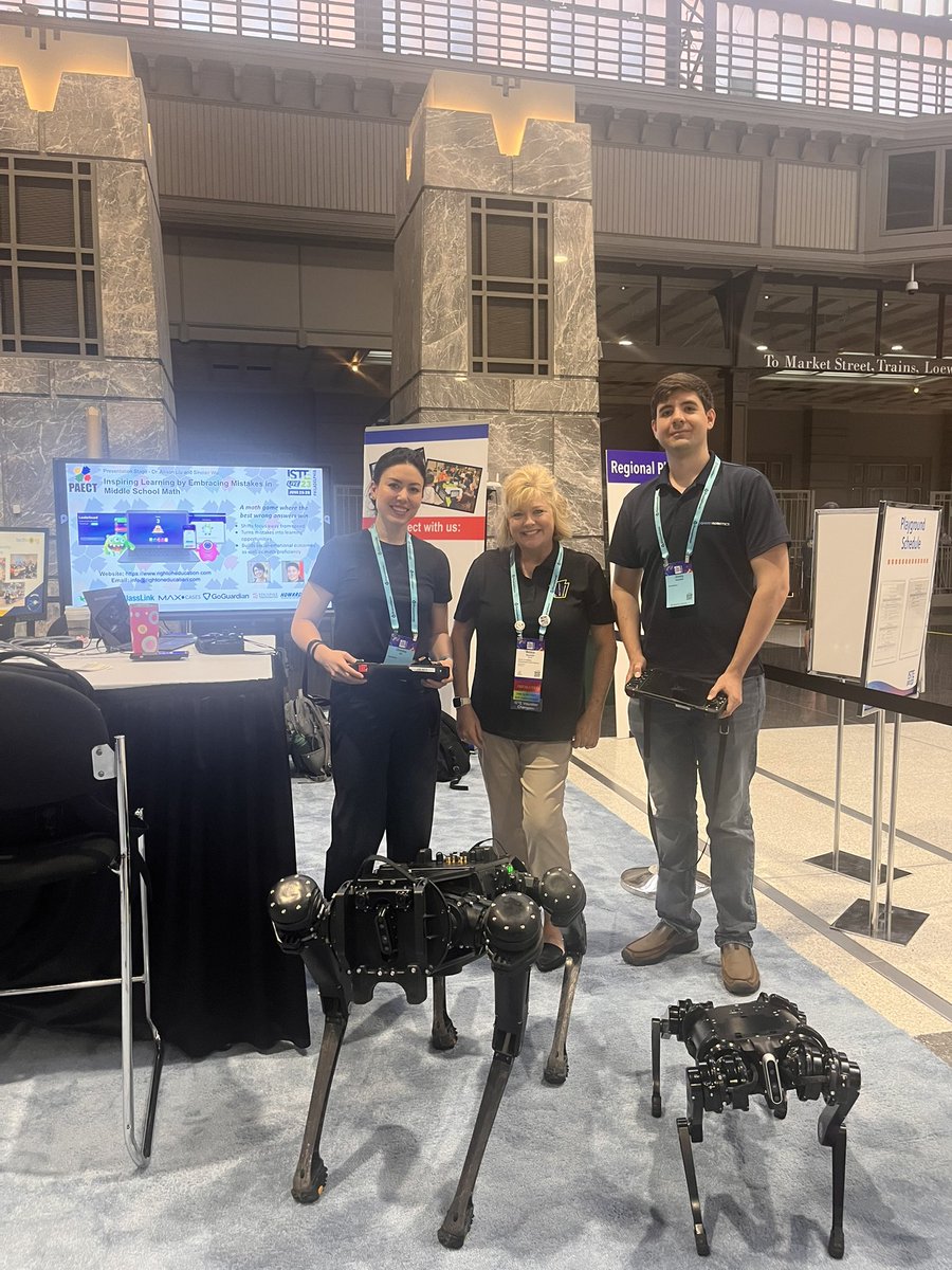 STEMnaut's tweet image. The robots have arrived! Come see #TechWorksatCCA and @Ghost_Robotics at the @PAECT playground at #ISTELive23