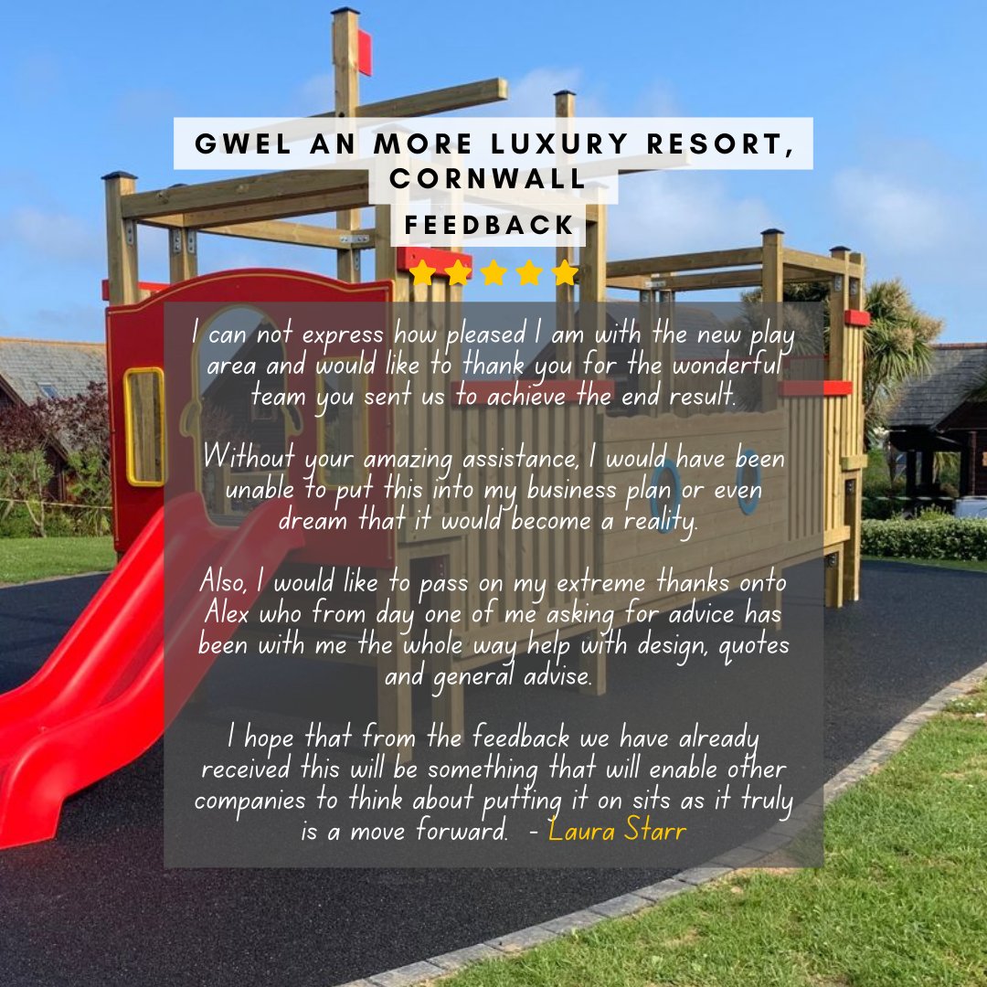 ESPPlayparks's tweet photo. Have a look at this amazing feedback we have received from Laura at Gwel an Mor 🤩

🖥️ https://t.co/vEbs1OUl9Q
📩 info@espplay.co.uk
📞 01282 434445

#inclusivedesign #inclusiveplay #playarea #playgroundequipment #playground #childdevelopment #play #abilitynotdisability https://t.co/bveXNXyq7W