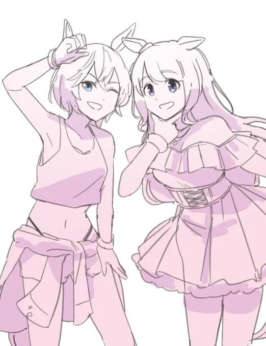 #ウマ娘 ジョーダンもバンブーもかわいい…