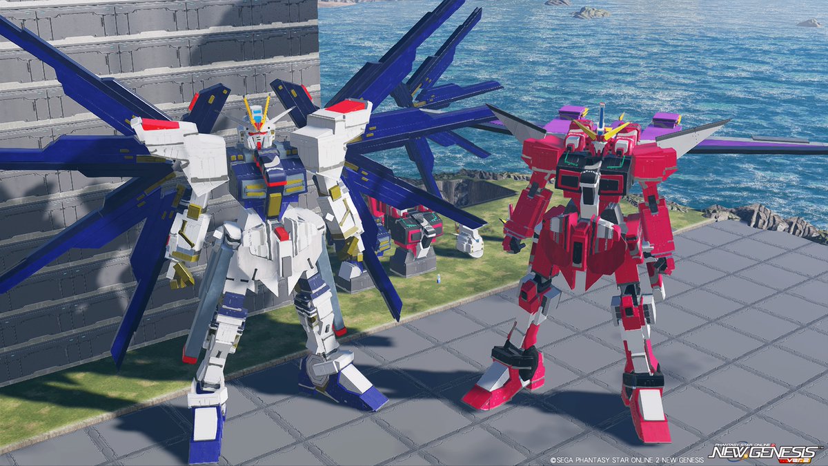 この2機を並べると映える…！
#メンテの日なのでssを貼る
#PSO2NGS #10鯖MS再現開発計画
#クリエイティブスペース