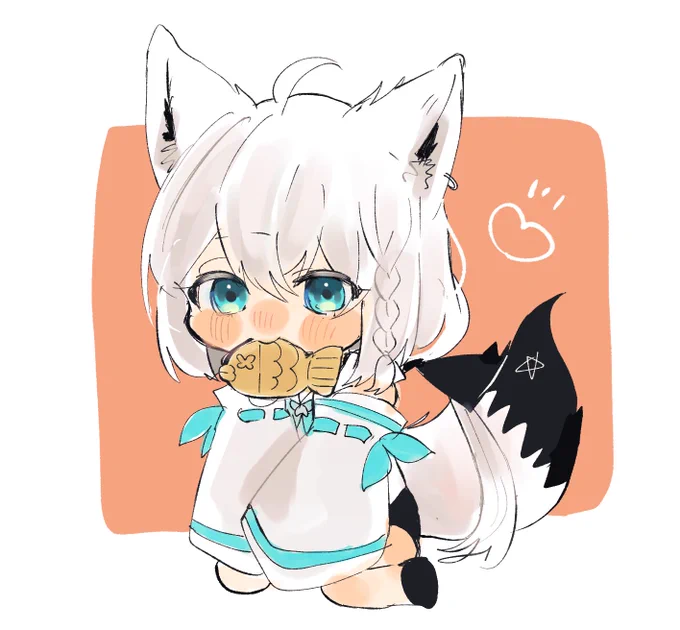 たい焼きお腹から食べるっていってたから… #絵フブキ