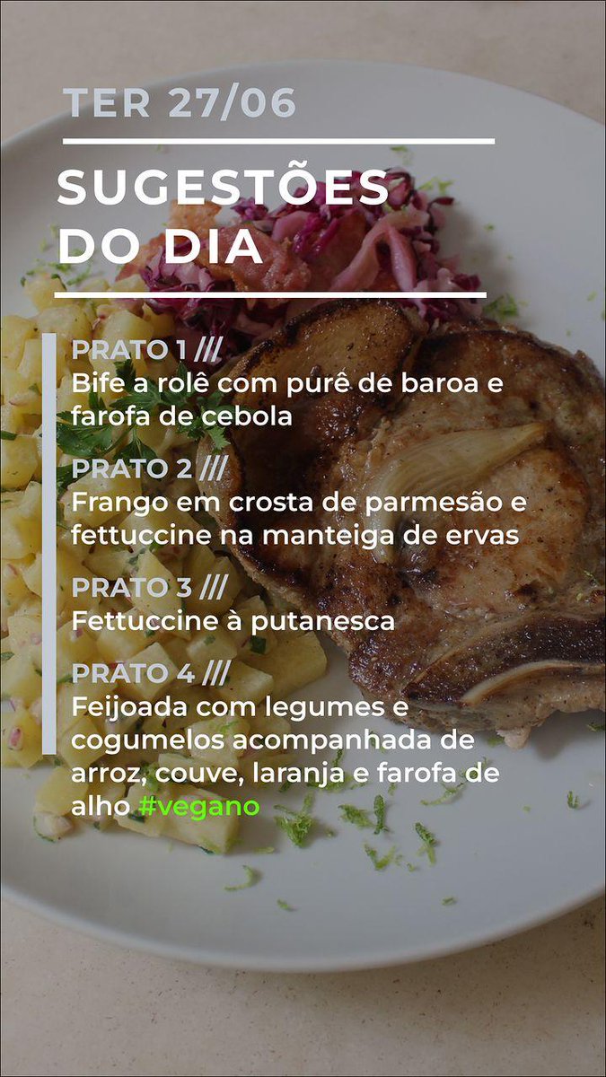 ☀️ Bom dia! Tudo bem contigo?
Nossa “Xepa Literária” continua hoje no Parklet do Café de 12h às 17h, venha participar!

Veja conferir nossas opções para o seu almoço: