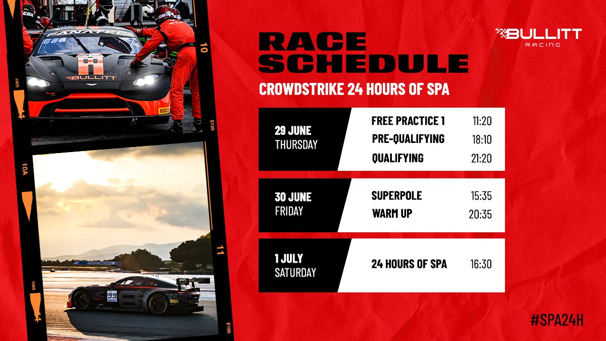 Semanita en las Ardenas: toca las 24 Horas de Spa.

#AMR | #GTWorldChEu | #Spa24h 🇧🇪🎢