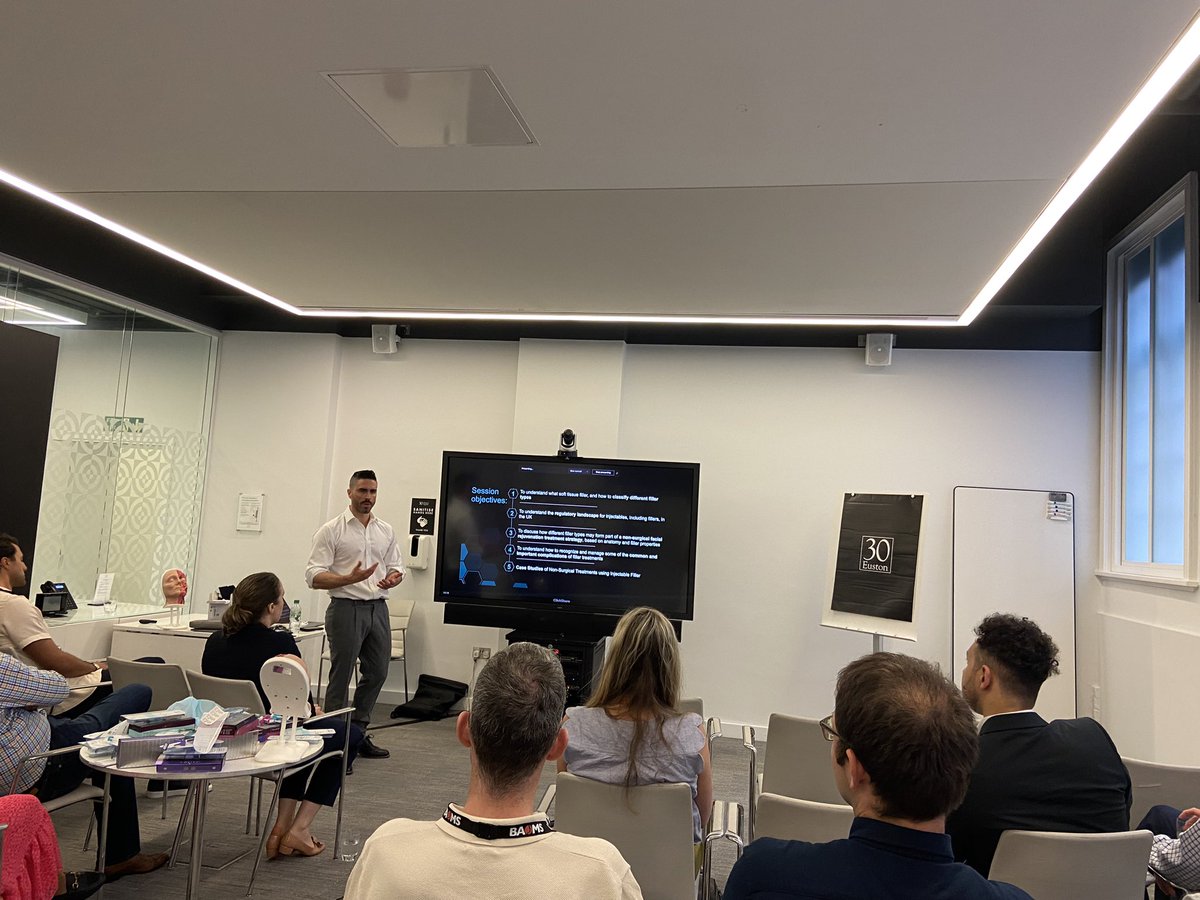 Thanks to James Olding for an engaging and informative update on fillers…. Key anatomy, technical tips and complications to watch out for! #OMFS #BAOMS #FiT #aesthetics #fillers