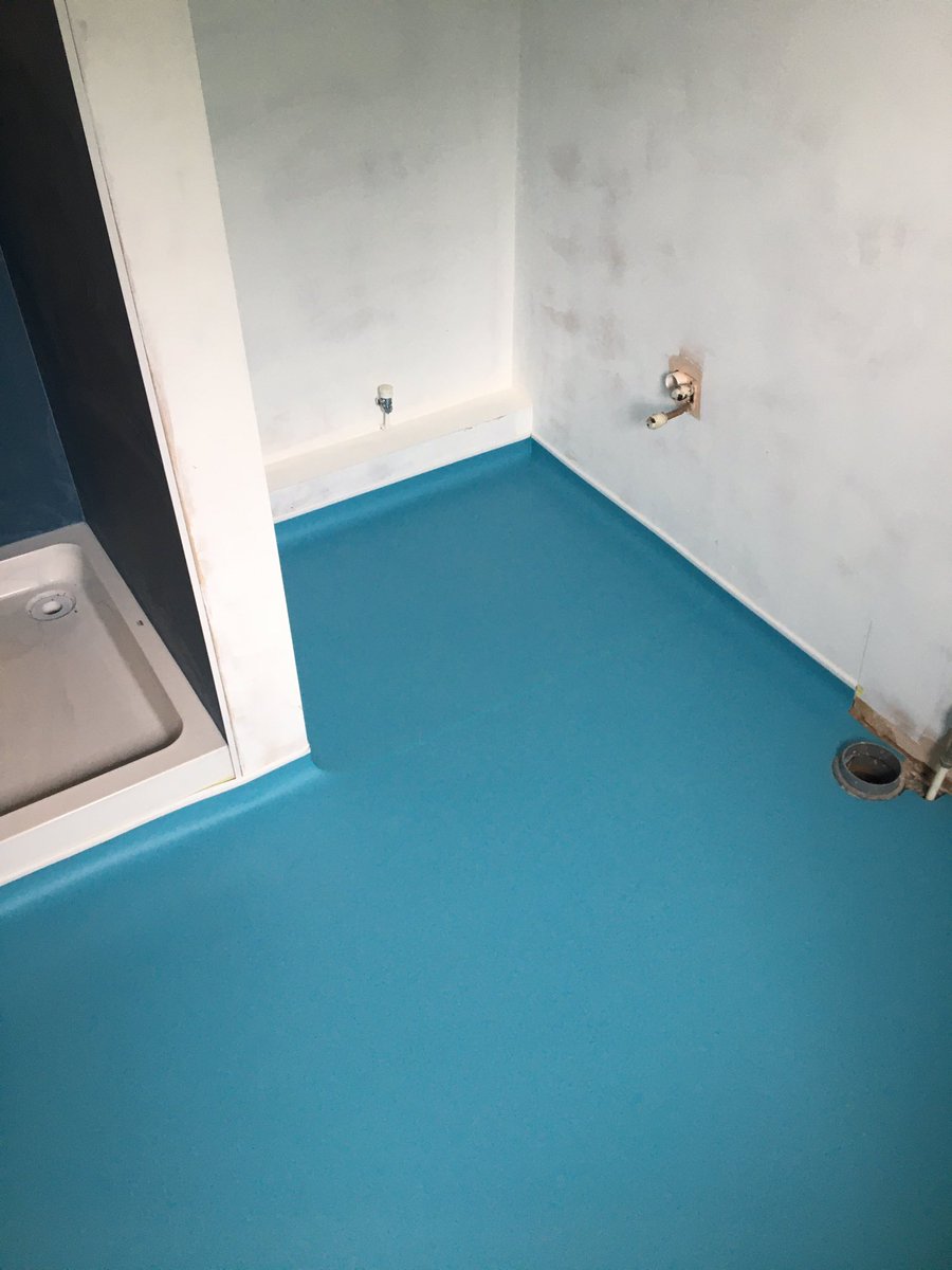 @ForboFlooringUK Surestep Laguna Aquamarine wetroom installation 
mjcflooring.co.uk 
#norwich #flooring #norfolk #norwichflooring #forbo #norwichwetroomflooring
