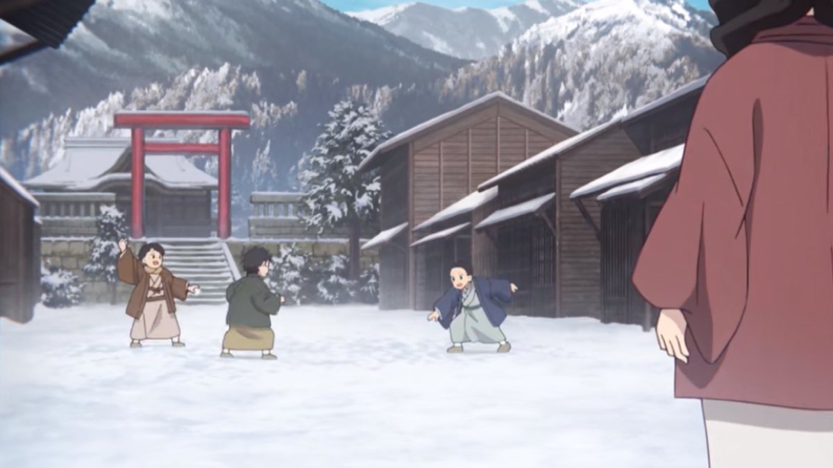 ⠀
หิมะสีขาวนุ่ม , กลุ่มเด็ก ๆ ตัวน้อยที่กำลังเล่นอยู่ด้วยกัน

ร่างกายแข็งแรง น่าอิจฉาจังเลยนะ … ถ้าแข็งแรงแล้วจะเล่นได้เหมือนที่ทุก ๆ คนเล่นกันอยู่หรือเปล่า
⠀