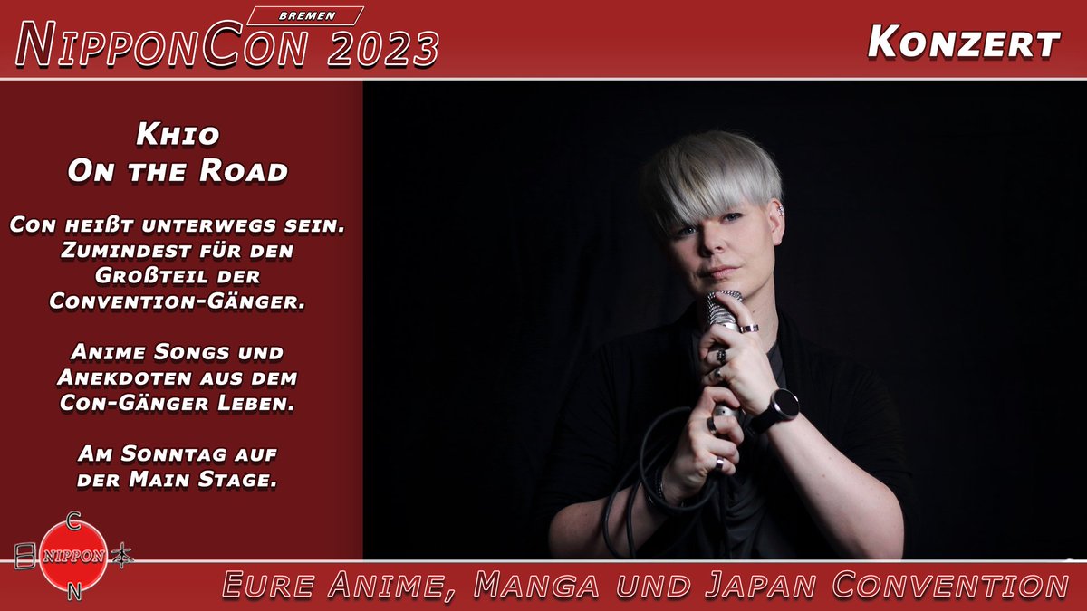 NipponCon_DE's tweet photo. ✨ Konzert - Sonntag ✨
Khio - On the Road
In ihrem Programm „On the Road“ bietet Khio ihre liebsten Hits für unterwegs dar und würzt das Ganze mit kurzen Anekdoten aus dem Con-Leben.
➡️ https://t.co/yZIsaSXLzP
@khio_cosplay
#NipponCon #Khio #KhioOnTheRoad #NipponCon2023 https://t.co/pa6Syu7tkA