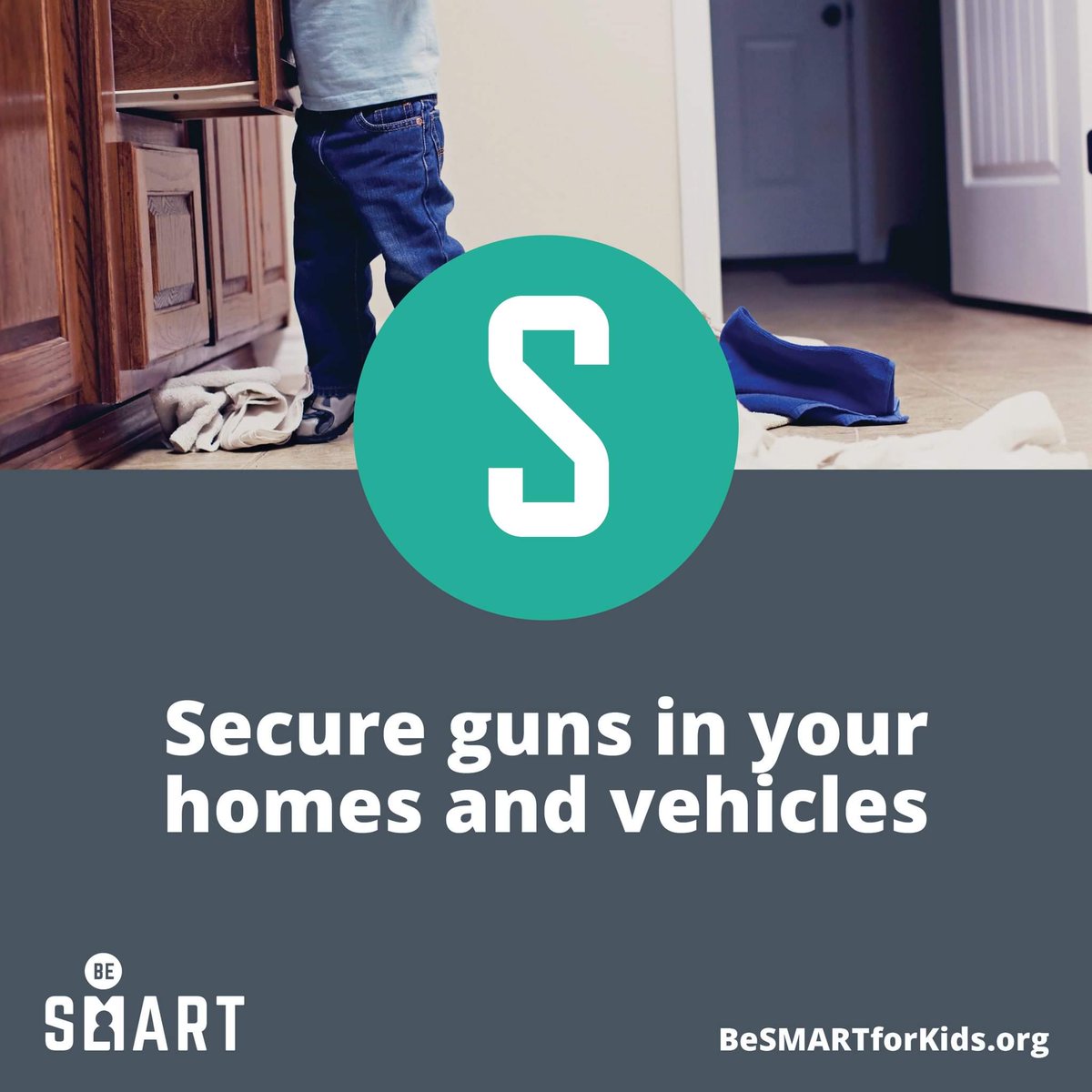 Secure your guns! Save a life! 
@besmart