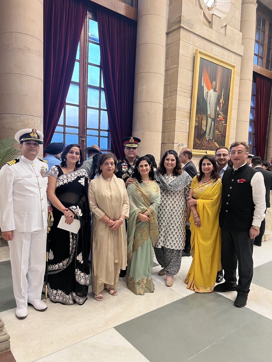 Investiture ceremony in Rashtrapati Bhawan. Lt Gen Ajai Singh ( Retd ) conferred the high military distinction of PVSM. Ajai is 5/6 Gen army officer fr his family. Proud of you Ajai. ⁦<a href="/varuntankha/">Varun Tankha</a>⁩ ⁦<a href="/VasundharaTankh/">Vasundhara Tankha</a>⁩ ⁦<a href="/shivsharma_5/">Shiv Sharma</a>⁩ ⁦<a href="/DevkiPaayal/">Devki Paayal</a>⁩ <a href="/dhanraj/">Dhanraj</a>
