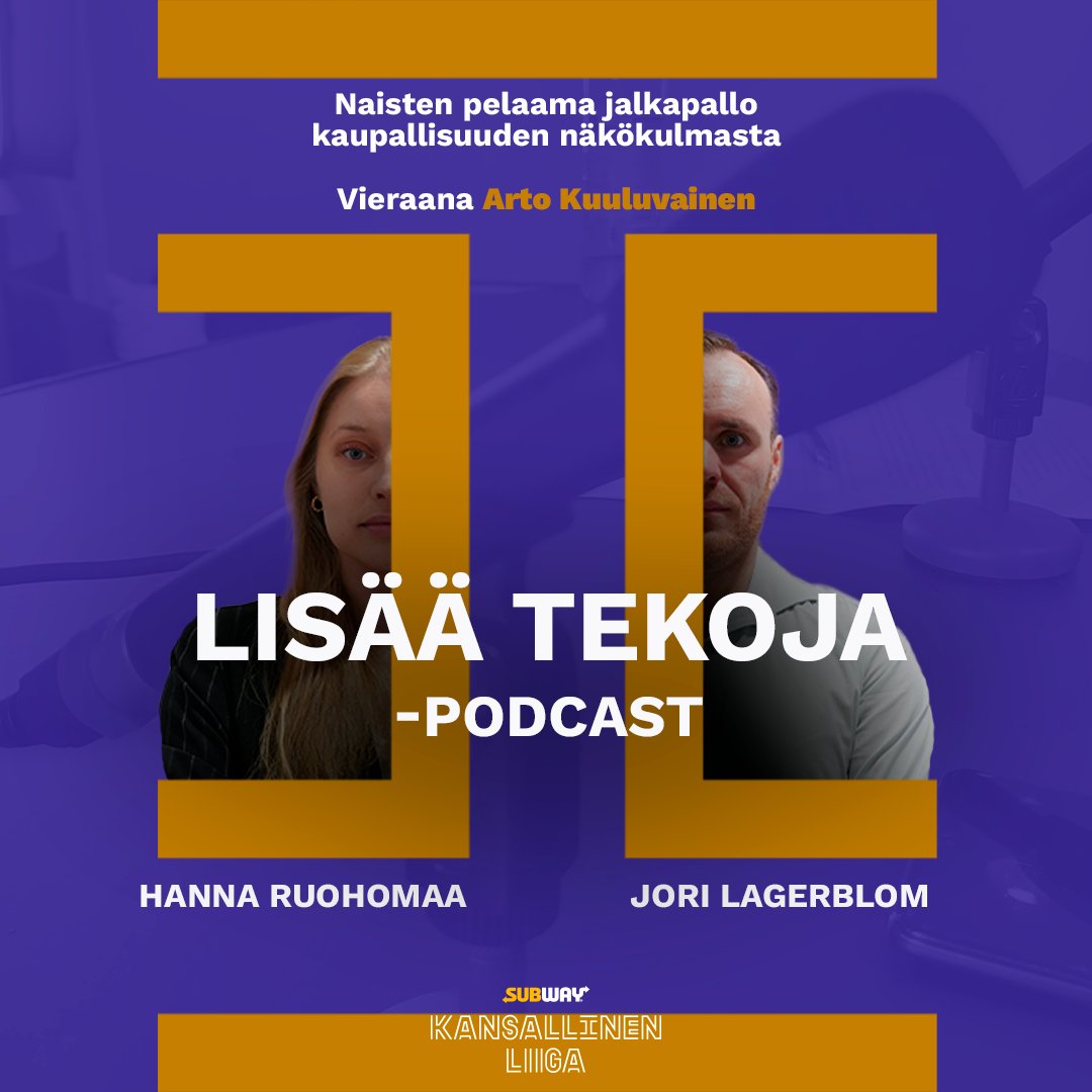 Lisää tekoja -podcastin toinen jakso nyt ulkona 🤩

🎧 Kuuntele Spotifysta: open.spotify.com/show/28snJl0bi…

Muut alustat: podcasters.spotify.com/pod/show/kansa…

Lisää Tekoja -podcastin toisessa jaksossa keskustellaan naisten pelaaman jalkapallon kaupallisuudesta. Vieraana tietokirjailija ja
