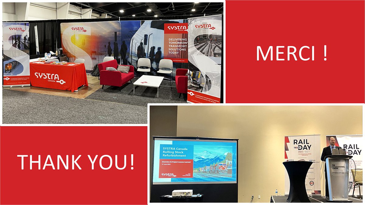[THANK YOU!🙏] <a href="/SYSTRACANADA/">SYSTRA CANADA</a> Canada would like to thank all the visitors who came to engage meaningful discussions with our experts, David Anglin, Tom Hewitt and John Wood about rail transportation at the @TRACCS5 Rail Day. See you next year!