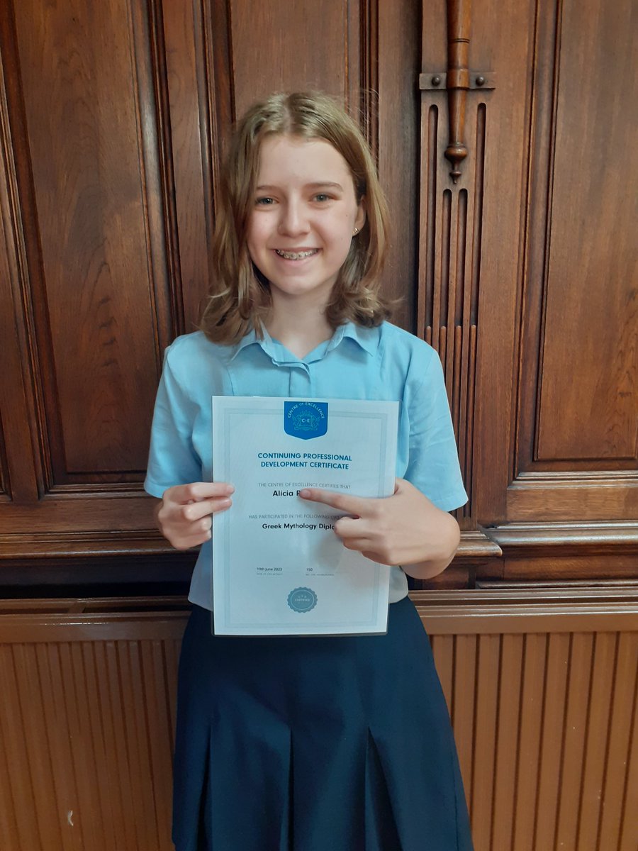Tranby_school's tweet photo. Congratulations to pupils in Yr 8&amp;9 for passing their Diploma in Greek Mythology through the Centre of Excellence @Online_courses. Just one of our extra-curricular activities on offer. Next year is Japanese Culture, Roman Mythology and Norse Mythology. 

#inspiringsubjectpassion https://t.co/O7qituPLr3