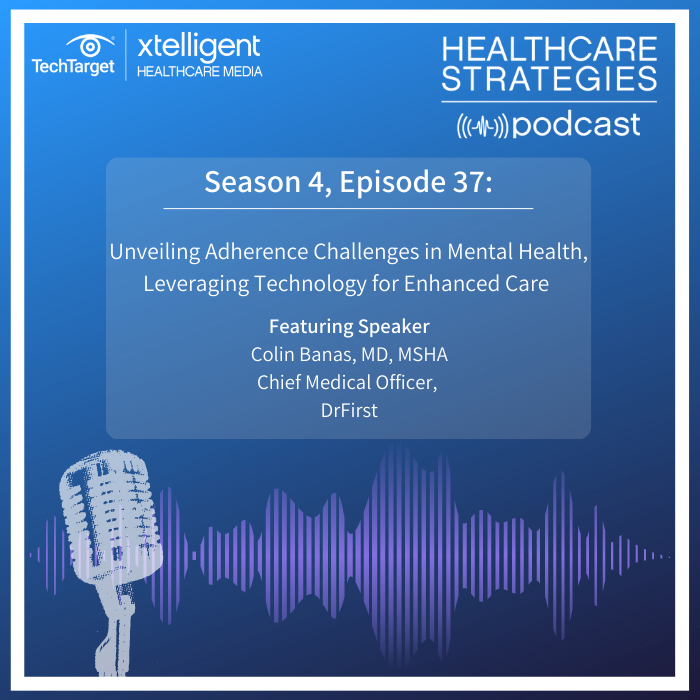 [New #Podcast] Colin Banas, MD, MSHA, Chief #Medical Officer at <a href="/DrFirst/">DrFirst</a>, highlights adherence challenges and how leveraging #technology can improve #MentalHealth by identifying barriers and enabling #innovative solutions for enhanced #care.  
bit.ly/440fvwC