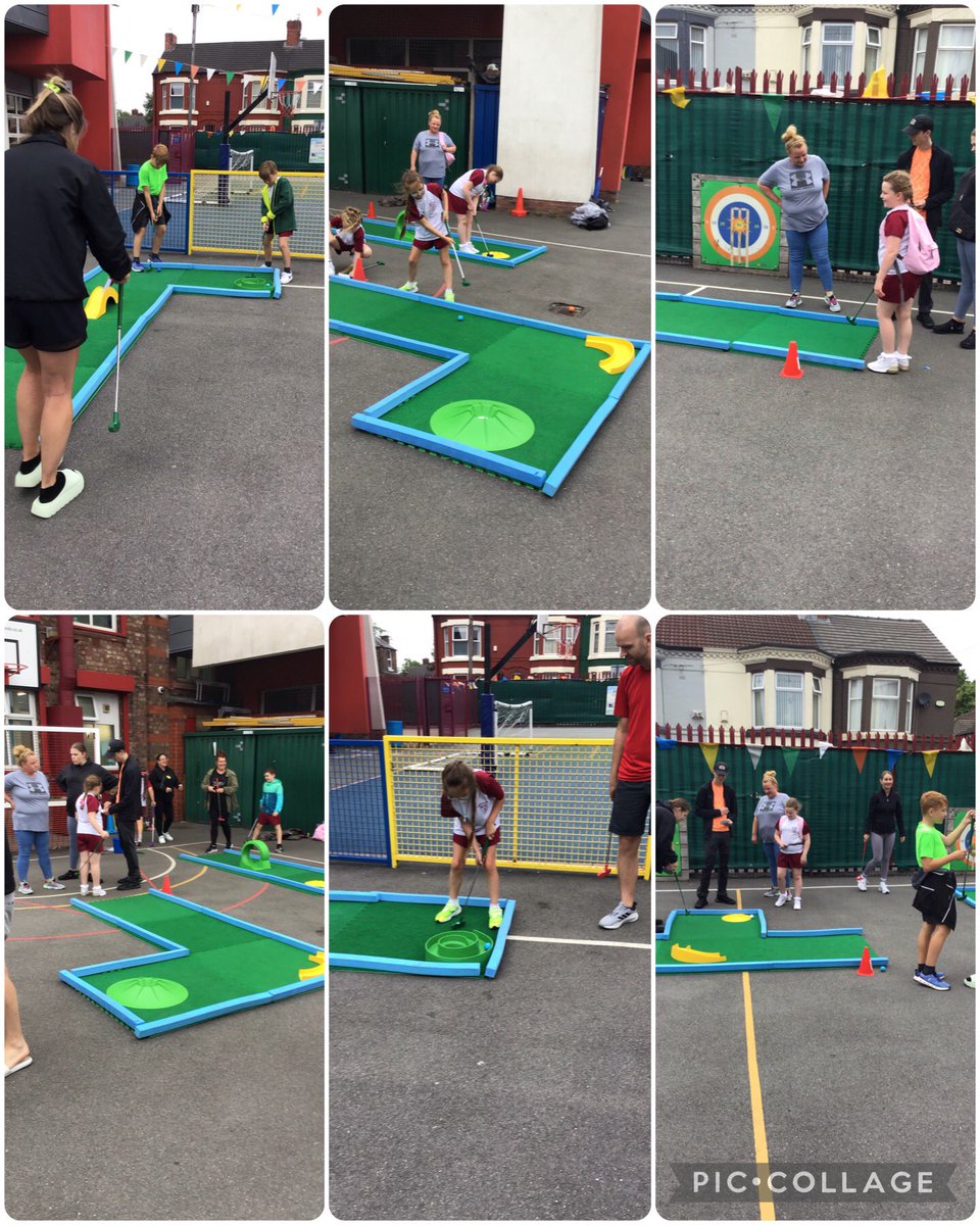 StCeciliascjs's tweet photo. What a great time we had at our after school crazy golf session! Thank you to all our parents for coming along and joining in! #StCeciliassports #sportsweek2023 @Liverpool_SSP @YouthSportTrust https://t.co/ONLLxA3jJp