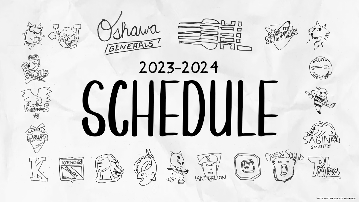 We gave members of our creative team 30 seconds to look at different OHL logos and then just two minutes to draw them. 

The results? Our 2023-2024 schedule.

Enjoy, #GensNation ⬇️