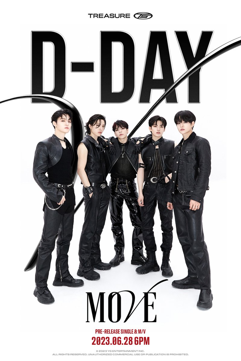 #TREASURE (T5) 'MOVE' D-DAY POSTER

'MOVE' PRE-RELEASE SINGLE & M/V
✅2023.06.28 6PM 

#트레저 #T5 #T5_MOVE #D_DAY #20230628_6PM #2ndFULLALBUM #REBOOT #YG