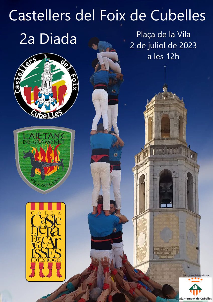 #castells #castellers No et perdis la 2a Diada dels Castellers del Foix de Cubelles