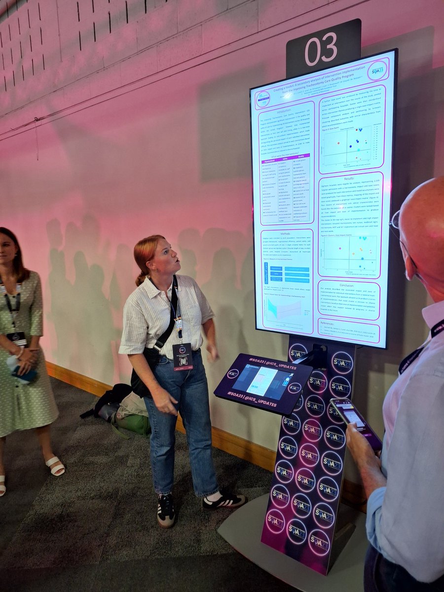Ruth presenting our secondary analysis of the ITC Project at #SOA23 
Creating a Recipe Book of <a href="/NTSP_UK/">NTSP_UK</a> resources for sites wanting to improve tracheostomy care.