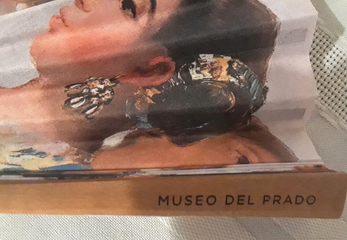 DonnaJAZgal's tweet photo. #Fans or in Spanish #abanicos from the museum store @museodelprado, #Madrid. Left "Geometria" from the painting "Maestro de la Virgen de los Reyes Catolicos", Anonymous, 1491-1493. Right #Goyas "La Boda (The Wedding), 1792. Two reasons why I love #MuseumShops. https://t.co/hIQ5FDAe8O