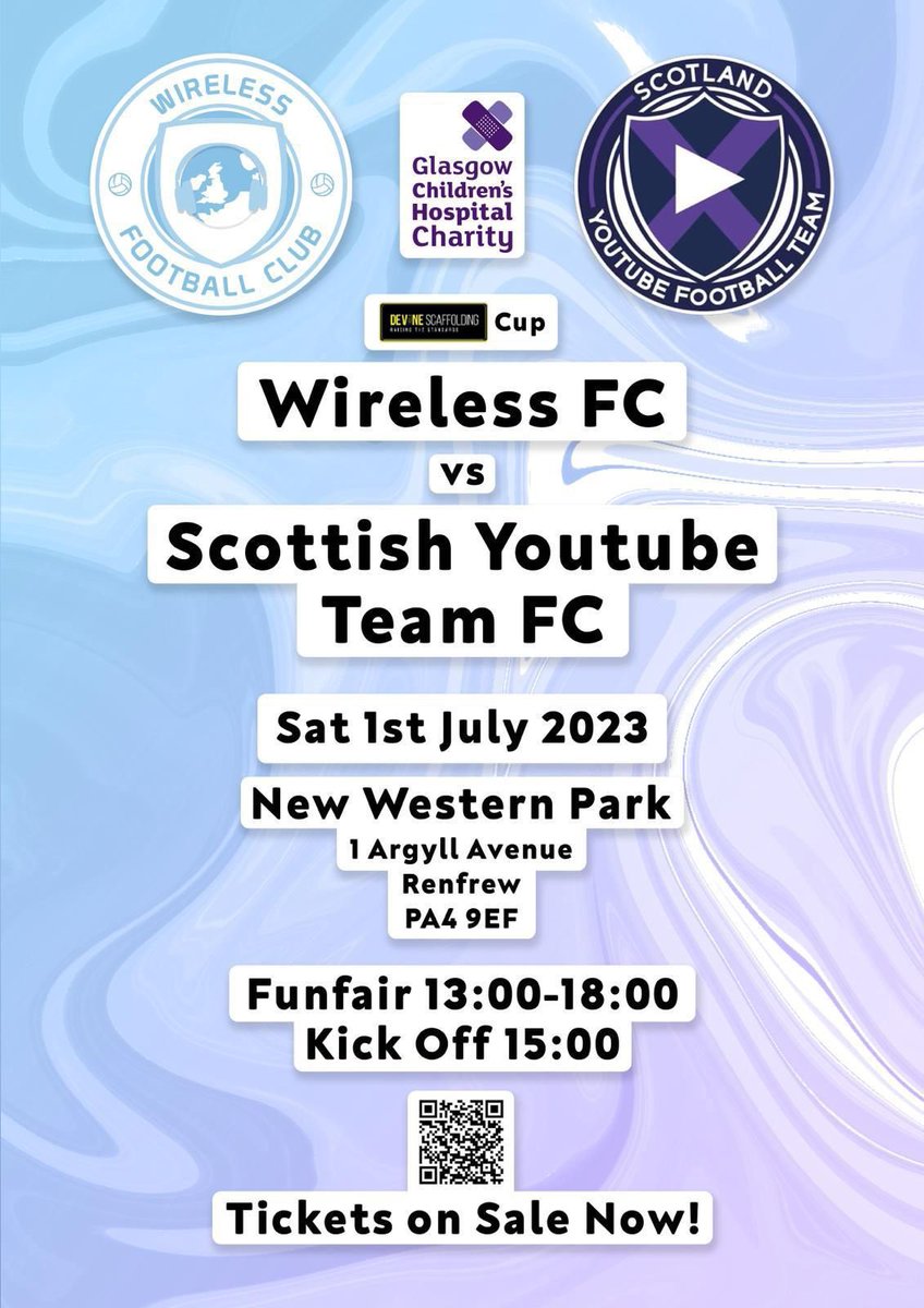 I’ll be playing in a charity football match with <a href="/YtScotland/">The SYT</a> this Saturday in Renfrew folks with proceeds from tickets going to Glasgow Children’s Hospital 🙌🏻

Will be a fun day for a great cause and you can get tickets here: tickettailor.com/events/wireles…