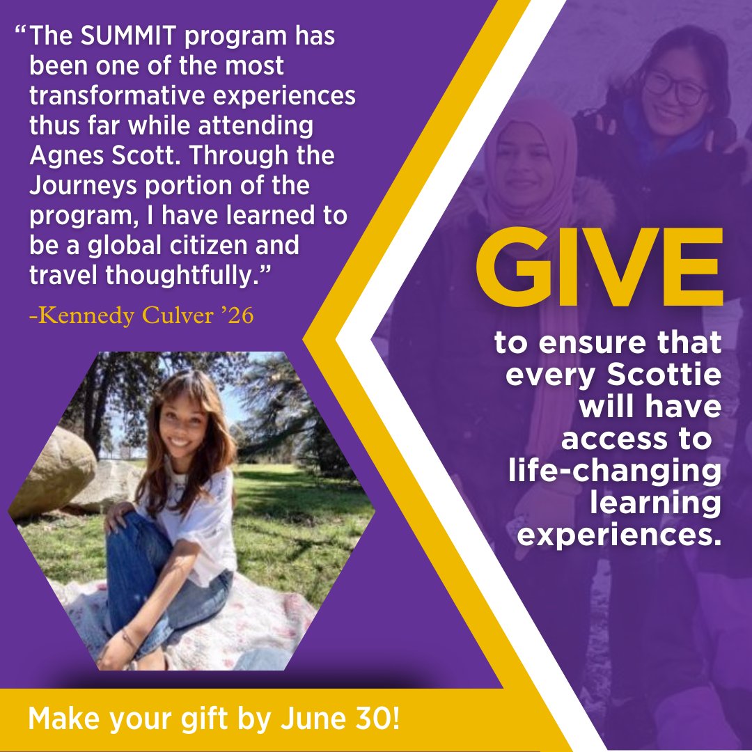 Time is running out! Make YOUR gift to The Fund for Agnes Scott by midnight on June 30. Your gift of any size goes to work right away for <a href="/agnesscott/">Agnes Scott College</a> students, faculty, staff and campus! Visit give.agnesscott.edu to donate. #EveryScottieEveryYear #AgnesScott