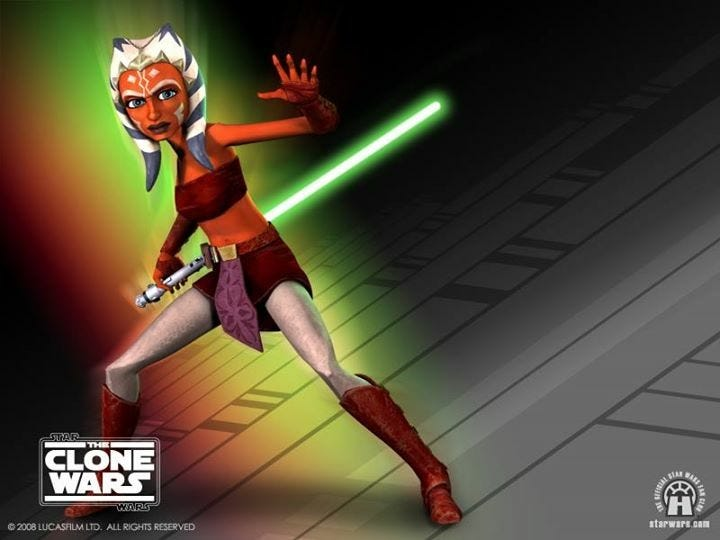 one of the few bits of that early 2010's MAD show i think of regularly is garfield ahsoka. not just because it's funny but because it's genuinely a more visually appealing design than season 1 ahsoka