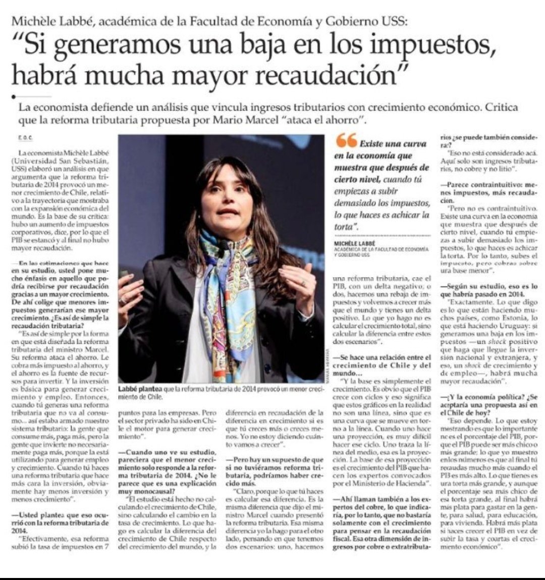 nico_grau's tweet photo. Hace un tiempo la Universidad de Chicago le preguntó a un conjunto amplio de economistas/académicos expertos si acaso una reducción de impuestos podía aumentar la recaudación. Ninguno de ellos dijo que sí. Acá los detalles ("Question B"): https://t.co/iRloO3FN04 https://t.co/fpx61npOg3