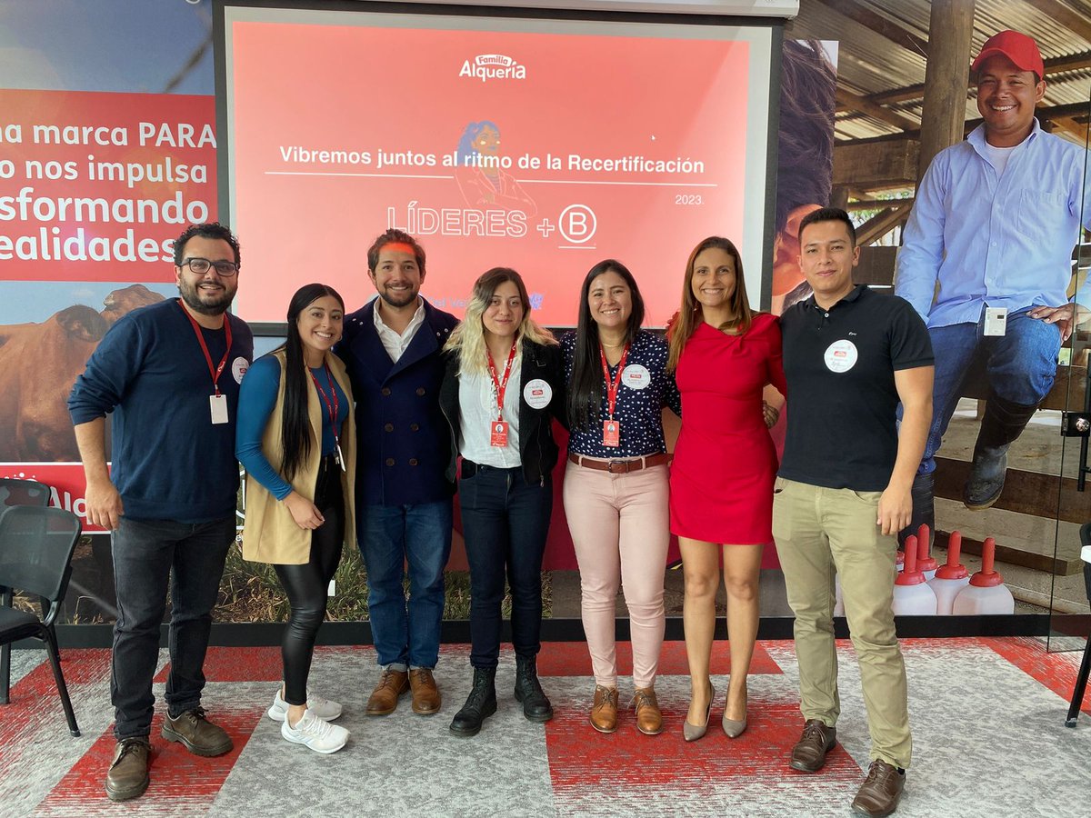 Ayer vivimos un espacio de encuentro e inspiración con <a href="/sistemaBcol/">Sistema B Colombia 🇨🇴</a>. Nuestros Líderes +B hicieron parte de un taller en el que conocieron cómo movilizar a nuestra comunidad para que juntos fortalezcamos nuestro triple impacto positivo. 
#EmpresaB #YoSoyFanAlquería #sostenibilidad